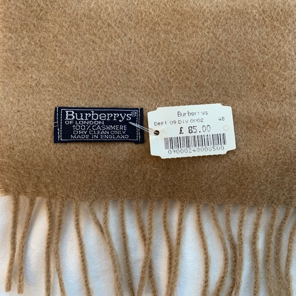 BNWT Authentic Vintage Burberry Cashmere Scarf - Picture 3 of 6